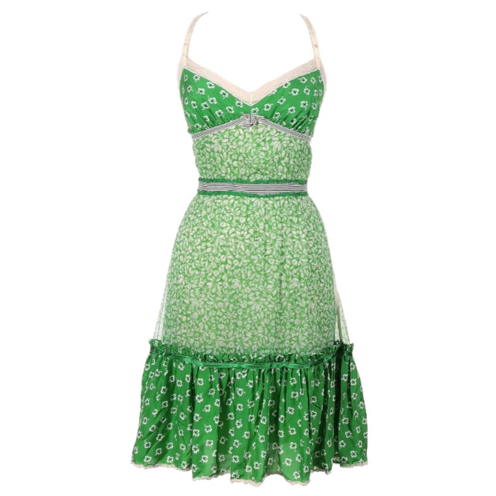 D&G Dolce & Gabbana silk floral paisley print midi dress |  42 IT / US 6